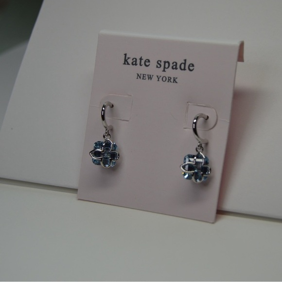 NWT Kate Spade “Something Sparkly Spade Huggies” Earrings - Picture 7 of 12